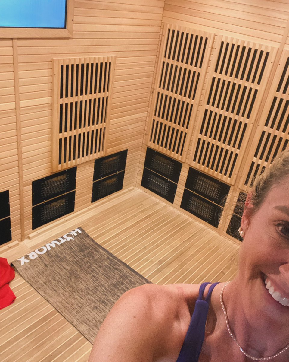 If you told me 20 years ago I’d be a trauma surgeon mom of 2 & doing workouts in a sauna… I’d have laughed in your face. Never ever stop challenging yourself. 💪🏼 @OfficialHOTWORX