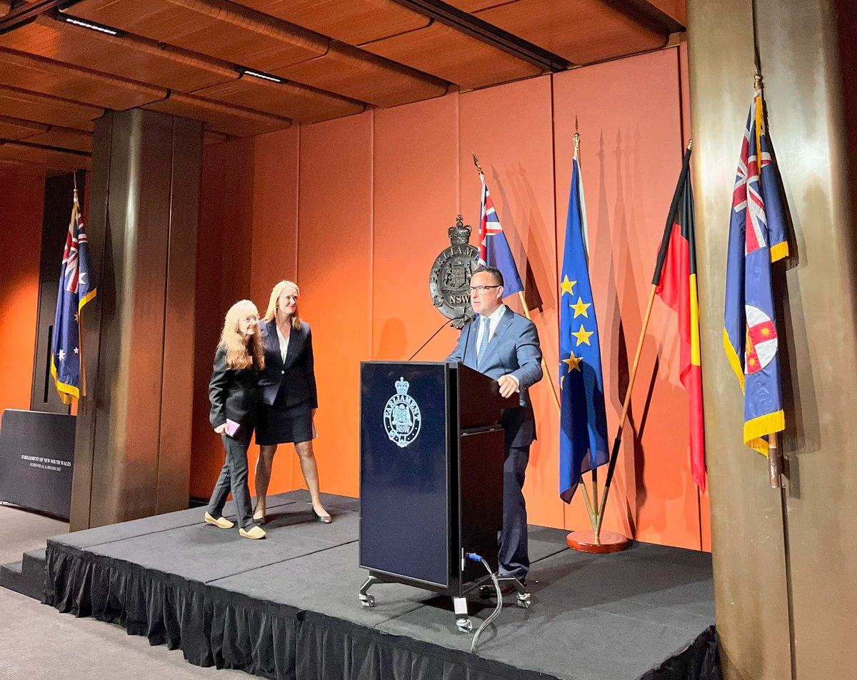 Wonderful to celebrate Europe Day at @nswparliament with guest of honour HE Mr @GVisentinEU to recognise the enduring cultural, political & economic ties between 🇪🇺 &🇦🇺, reaffirming our commitment & cooperative vision for a joint prosperous future.