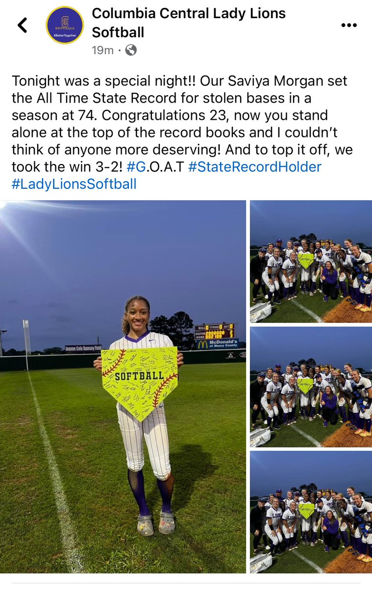 Saviya Morgan (@saviyamorgan) on Twitter photo I did a thing tonight!!!! 💨 <a href="/CLionsSoftball/">Columbia Central Softball</a> <a href="/Vol_Softball/">Tennessee Softball</a> <a href="/KarenWeekly/">Karen Weekly</a> <a href="/Bolts02/">BoltsOrg</a> <a href="/Cville_Sports/">George Robinson</a> <a href="/mopatton_sports/">Maurice Patton</a> @Hccamp <a href="/PGFnetwork/">PGF</a> @FloSoftball I did a thing tonight!!!! 💨 <a href="/CLionsSoftball/">Columbia Central Softball</a> <a href="/Vol_Softball/">Tennessee Softball</a> <a href="/KarenWeekly/">Karen Weekly</a> <a href="/Bolts02/">BoltsOrg</a> <a href="/Cville_Sports/">George Robinson</a> <a href="/mopatton_sports/">Maurice Patton</a> @Hccamp <a href="/PGFnetwork/">PGF</a> @FloSoftball