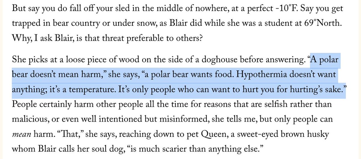 So, back in 2016, I reviewed a gorgeous book that sums up the #manvsbear discourse. Author @BlairBraverman knows what's what, and you can too. Go read 'Welcome to the Goddamn Ice Cube' and try not to be a creep. lithub.com/blair-braverma…