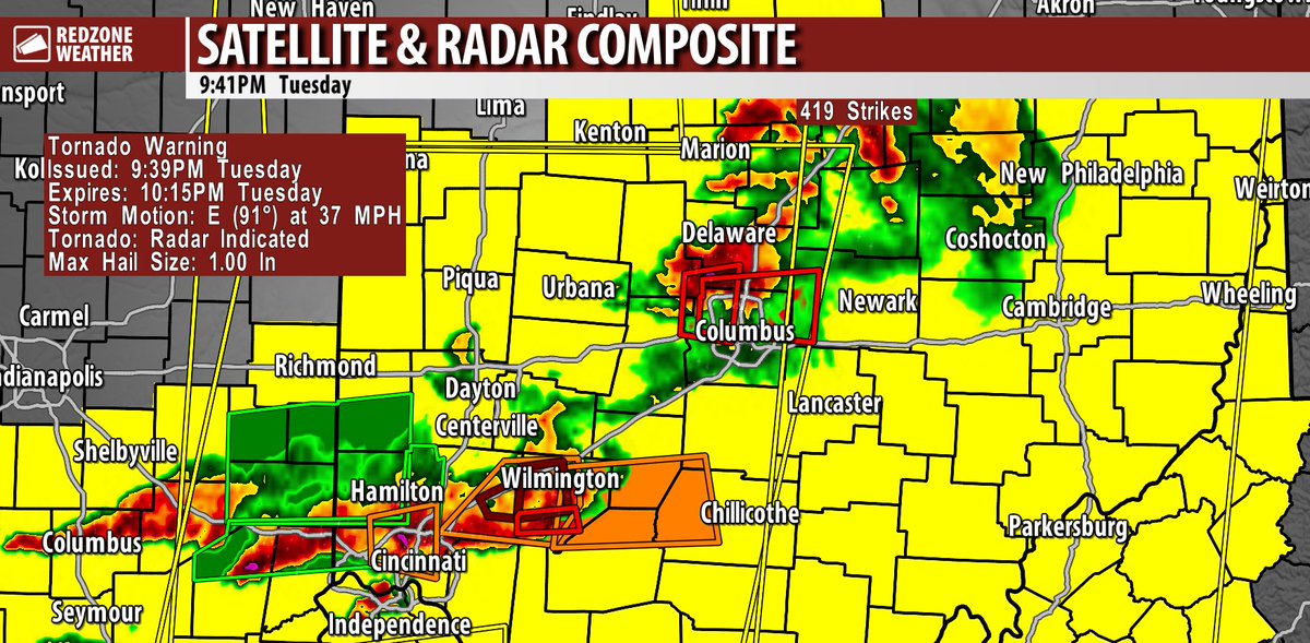 Tornado Warning till 10:15PM for the Columbus, Ohio metro area...