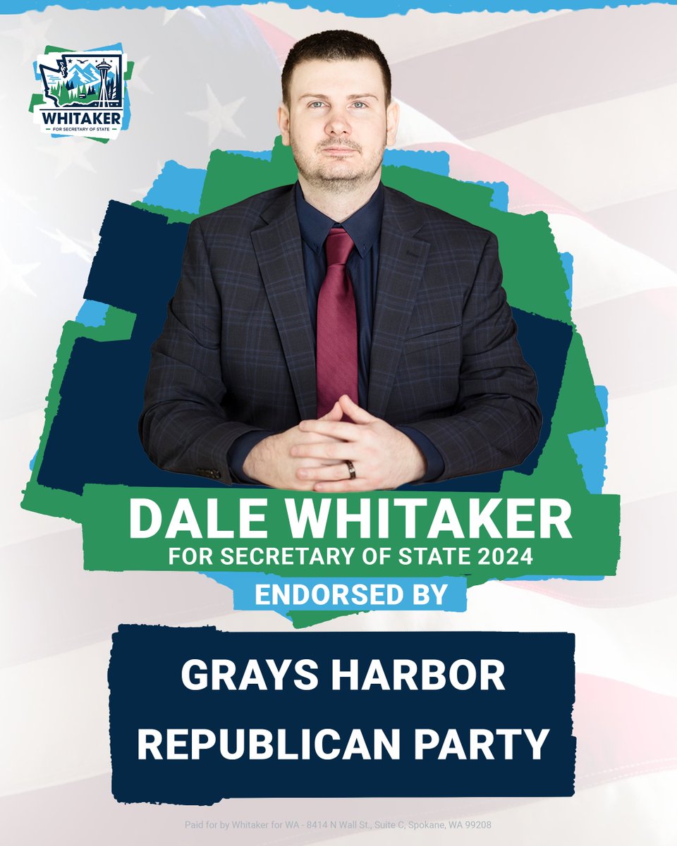 I am happy to announce that I am endorsed by the Grays Harbor Republican Party!

#votewhitaker #waelex #WashingtonState