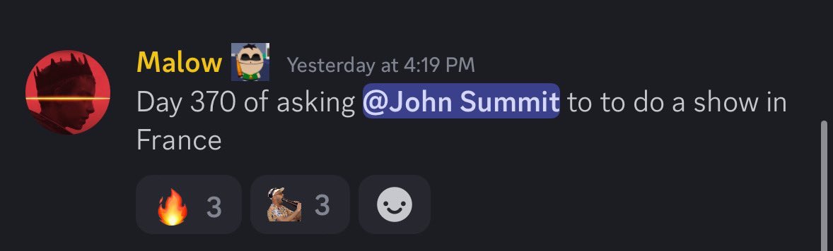 Post event depression but holy shit that was the best set of my life, took some time but damn, love you goat @johnsummit