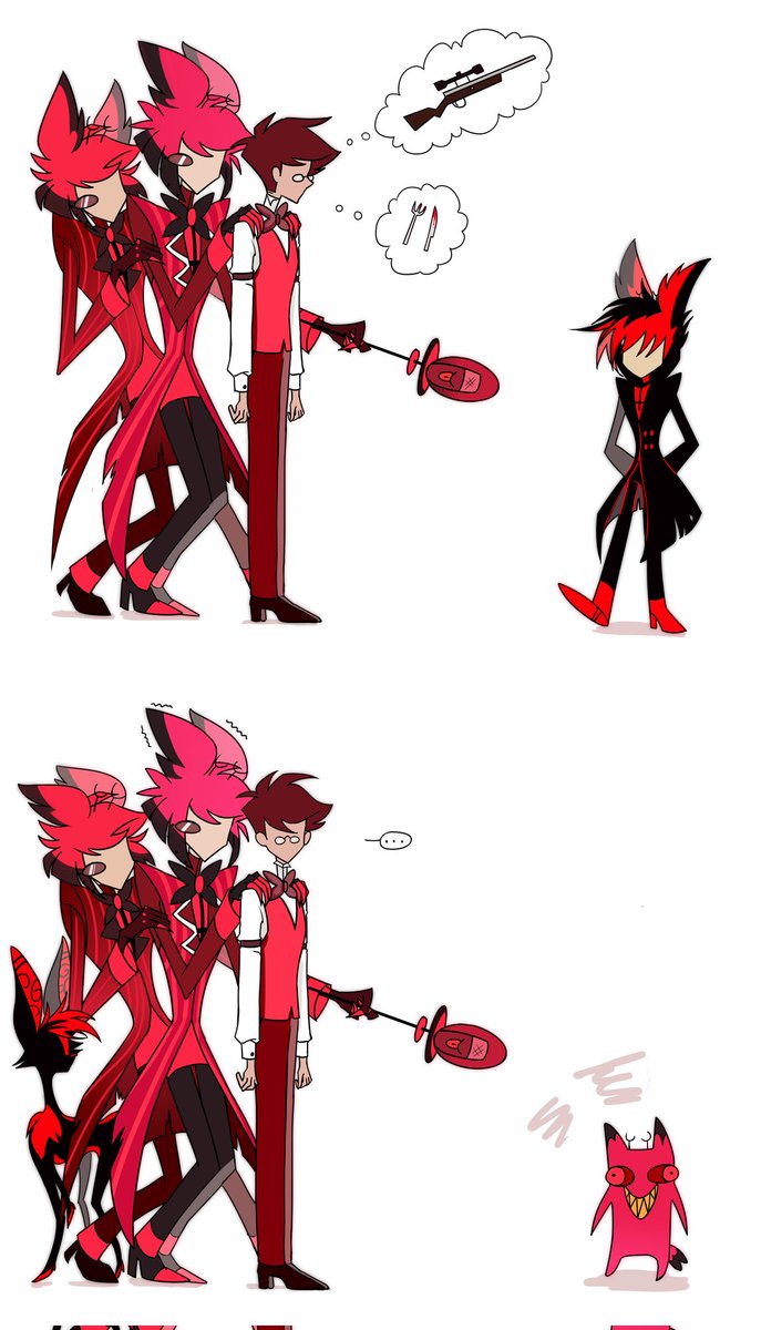 fn_SMERRZ's tweet photo. Food chain

#HazbinHotelAlastor #CursedCatAlastor 
#HazbinHotel https://t.co/nkIoO8Vimx
