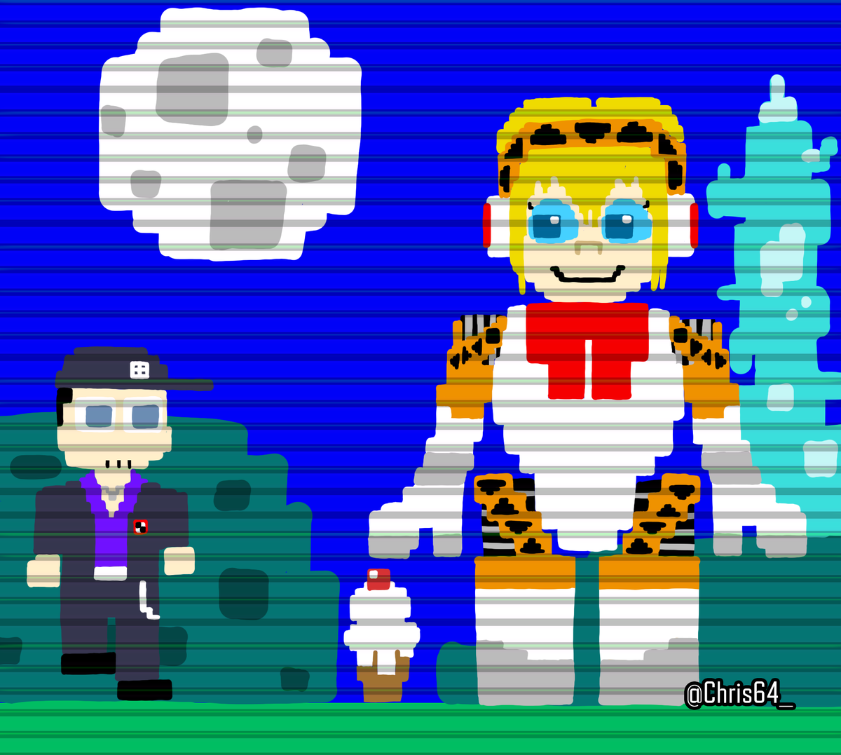 Chris64_'s tweet photo. She can even dispense ice cream. #Persona3 #FNAF https://t.co/imSV0yb3vM