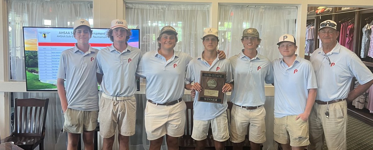Congratulations to the #PikeGolf Team and Head Coach Gene Allen for winning its Sub-State tournament at RTJ at Cambrian Ridge in Greenville today. The team will now advance to the State tournament to be held at The Shoals in Florence next week.