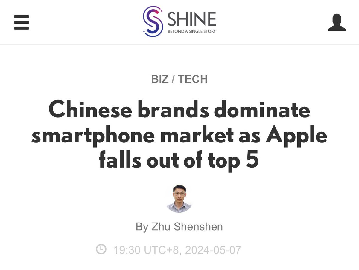 Apple is no longer in the top 5 in the Chinese smartphone market due to poor sales, according to TechInsights.

This is the first time that Apple has slipped so far down the order in China, with OPPO, Honor, Huawei, Vivo, and Xiaomi dominating the market.