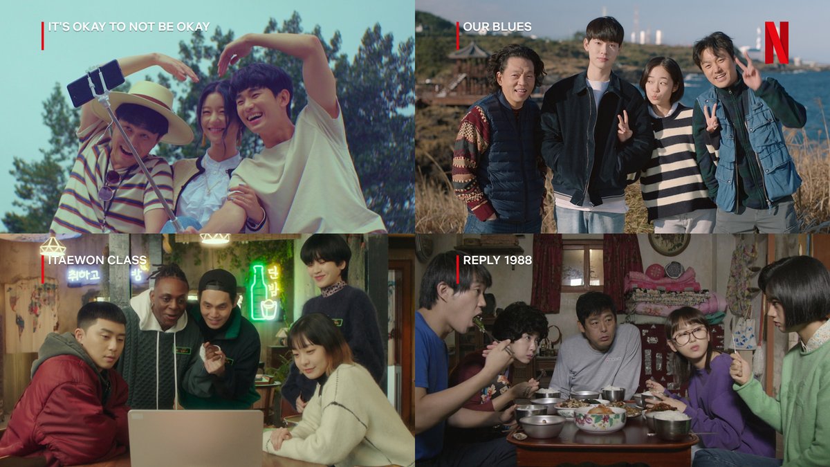 family comes in all shapes and sizes

🎬 #ItsOkaytoNotBeOkay
🎬 #OurBlues
🎬 #ItaewonClass
🎬 #Reply1988
🎬 #QueenofTears
🎬 #HiByeMama
🎬 #CrashCourseinRomance
🎬 #TheUncannyCounter

#Netflix