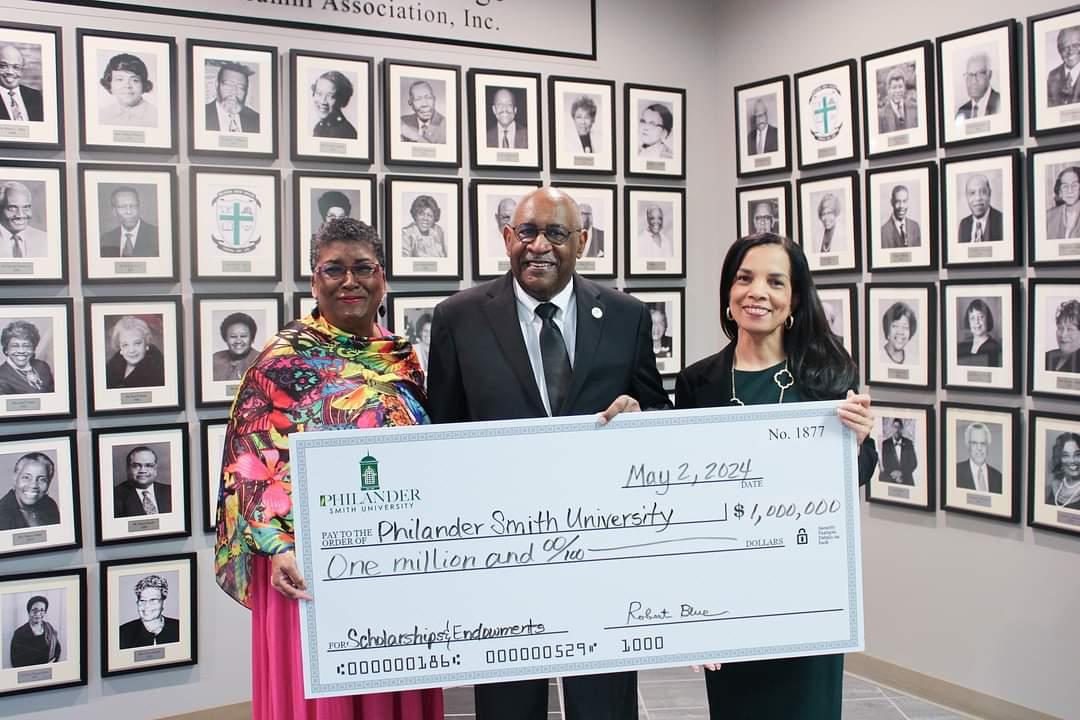 Philander Smith University announces —a generous donation of $1 million generated with matching funds over a number of years from ExxonMobil from a visionary philanthropist, Mr. Robert Blue Per-PhilanderSmith