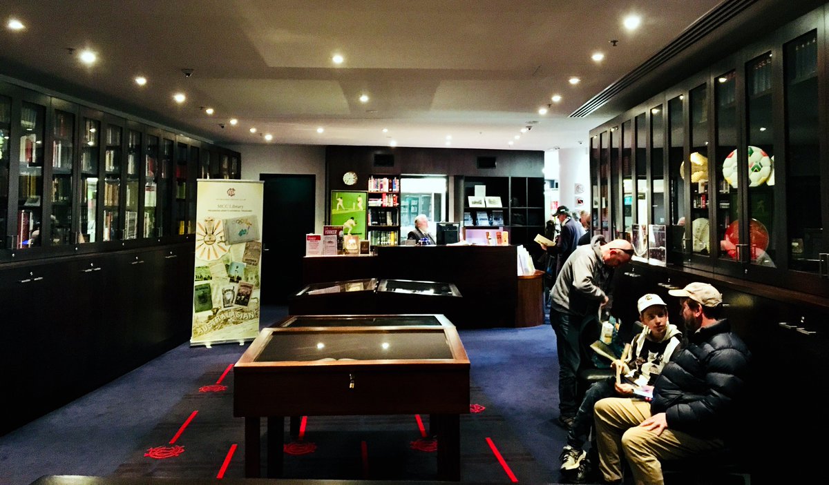 As a @AFL match day @MCG @MelbCCLibrary is closed to researchers. We open at 5pm for @MCC_Members (Guests or Media) attending Rd9 #AFLBluesDemons. Visit us on level 3 to collect a fact sheet, or for your relaxation, comfort & enjoyment. We shut at start of 3rd Quarter.