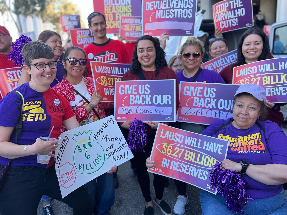 ‼️IF WE DON’T GET IT… SHUT IT DOWN! Members of SEIU Local 99 & @UTLAnow rallied today to let @LAUSDSup know we will continue to stand up for what our students and communities deserve and demand a restoration of funding, services and positions! #StopTheCuts