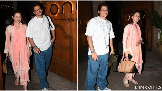 WATCH: Lovebirds #VijayVarma-#TamannaahBhatia radiate casual charm as they step out for dinner date in city.