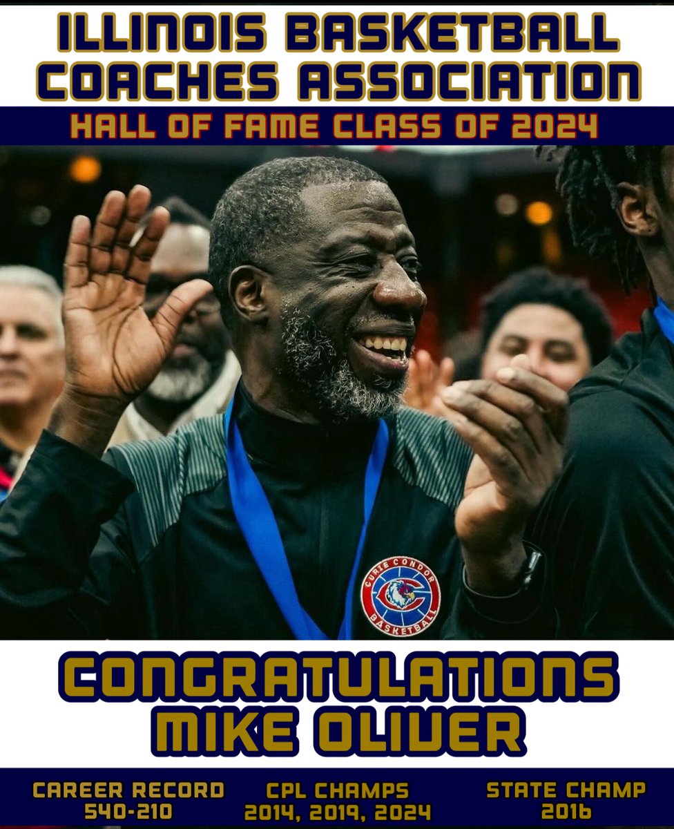 This weekend, Coach Oliver became a Hall of Famer as he was inaugurated as part of the 2024 Hall of Fame Class for the Illinois Basketball Coaches Association. Congrats, Coach, well deserved!!