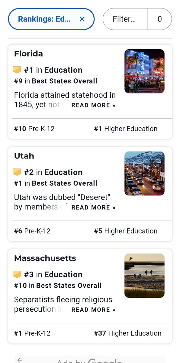 Love that Utah is ranked #1 overall, but I really LOVE that Utah is ranked #2 for EDUCATION! Our teachers, schools, and families are amazing. It's time to focus on excellence, not harmful rhetoric. @UtahSchoolBoard @UTBoardofEd #leadership usnews.com/news/best-stat…