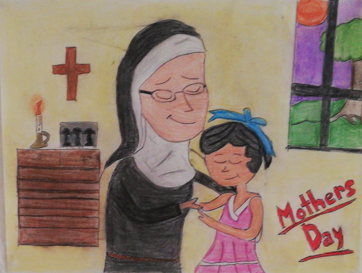 Mi fanart del concurso de Día de las Madres muestra al pequeño Rod junto a Sister Madeline 💚🥰@KepleriansTeam