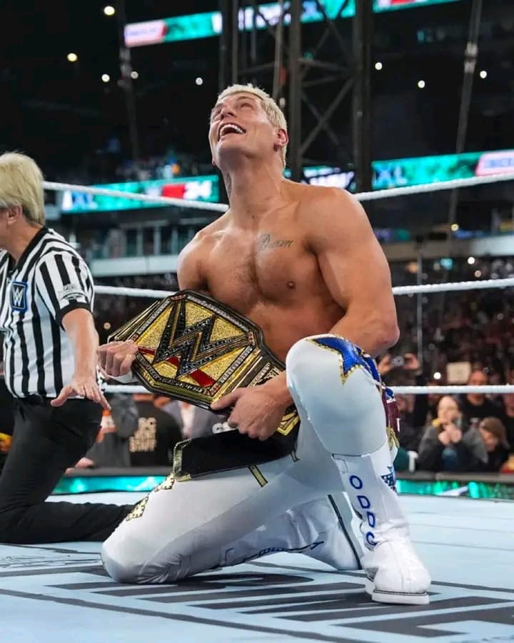 ✅Francia🇫🇷 ✅Italia🇮🇹 ✅Inglaterra🏴󠁧󠁢󠁥󠁮󠁧󠁿 ✅Gales🏴󠁧󠁢󠁷󠁬󠁳󠁿 ✅Austria🇦🇹 ✅Irlanda🇮🇪 ✅Estados Unidos🇺🇸 Cody Rhodes está cumpliendo hoy 1 MES como Campeón Mundial Indiscutible de WWE y ya ha defendido el campeonato en 7 países EN TAN SOLO 30 DÍAS. GRANDE @CodyRhodes