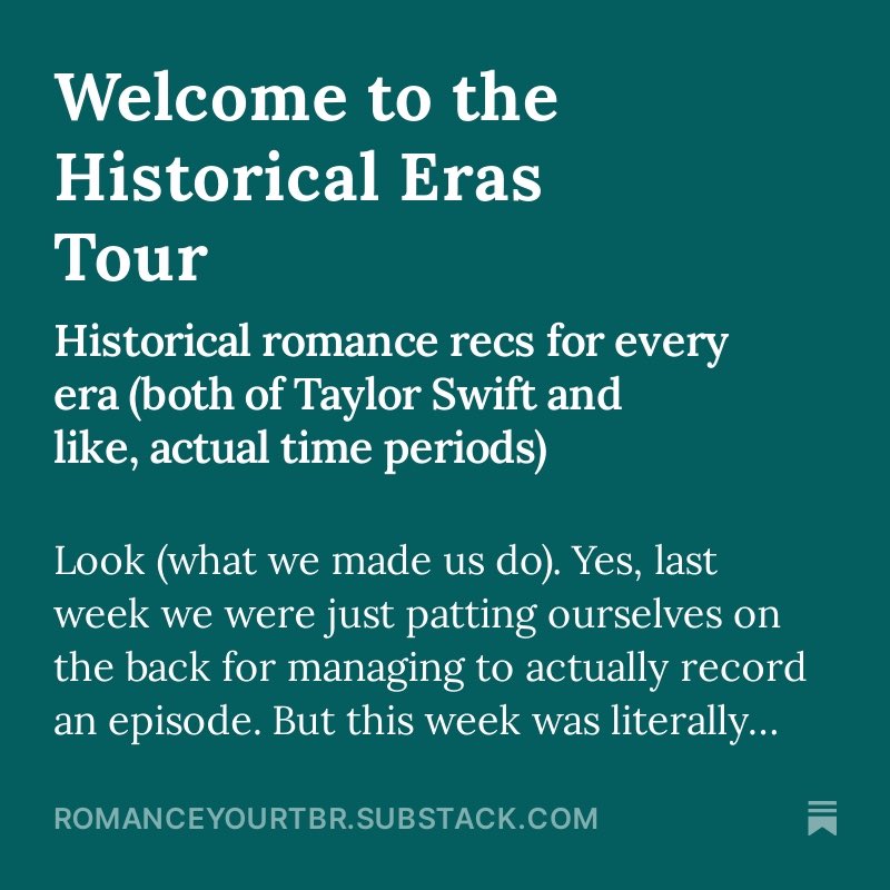 I may be biased but our newsletters have been very fun these past few months

(cc: <a href="/RomanceYourTBR/">Romance Your TBR Podcast</a> <a href="/salty_caroline_/">caroline 📚</a> )