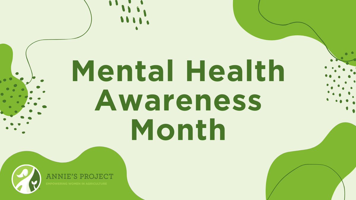 May is Mental Health Awareness Month. This is a great time to spend time raising awareness for mental health resources and taking time to support your own mental health!
#anniesproject #womeninag #riskmanagement #farming #ranching #farms #ranches #womensagleadership #agriculture