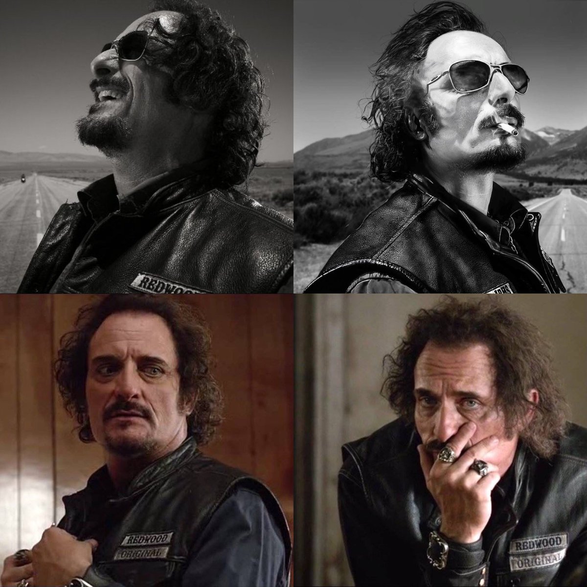 ⁦@KimFCoates⁩ #tigtrager #reapercrew #redwoodoriginal #sgtatarms ⁦@doubledownsouth⁩ #badblood #whitehouseplumbers #waterworld #outlawbiker #leathers #toughguy #samcro ⁦@SOAMediaAddicts⁩ 💀🏍️☠️