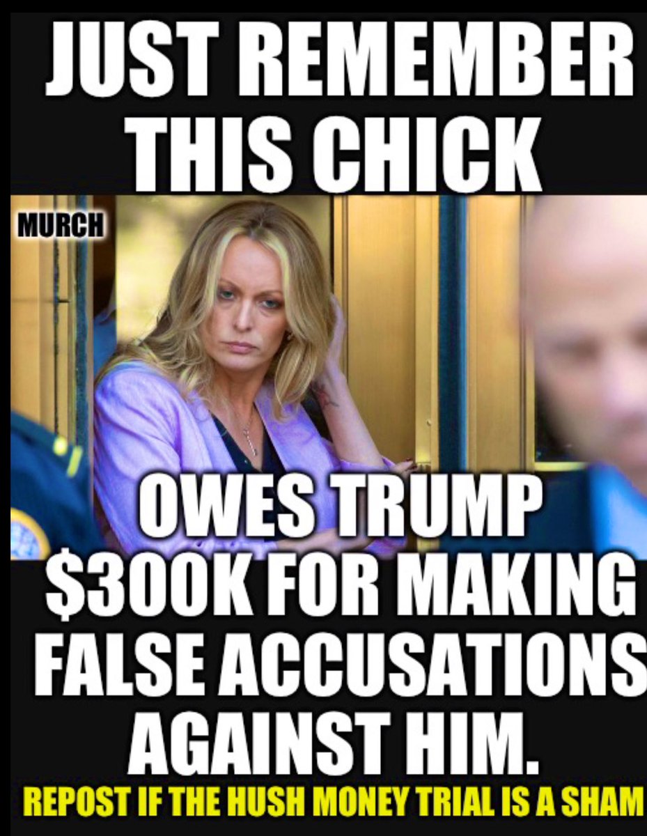 Stormy Daniels is a fraud, liar & swindler along with Michael Cohen. They have written proof. How embarrassing her testimony was today. They need to find out who put her up to all this over the last several years. End this sham! Who wants to see her charged for fraud?🙋‍♂️