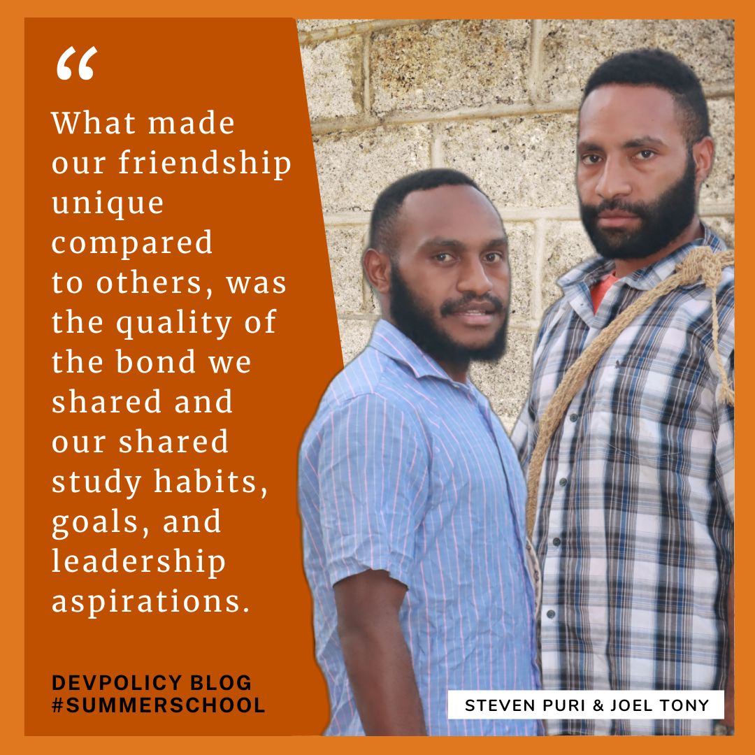 Have you caught up on our latest Summer School blog? Students from the UPNG visited ANU earlier this year & now reflect on their education journey. Today read about Steven Puri and Joel Tony's journey. Check Devpolicy Blog next Wed for the next one. devpolicy.org/like-minded-pe…