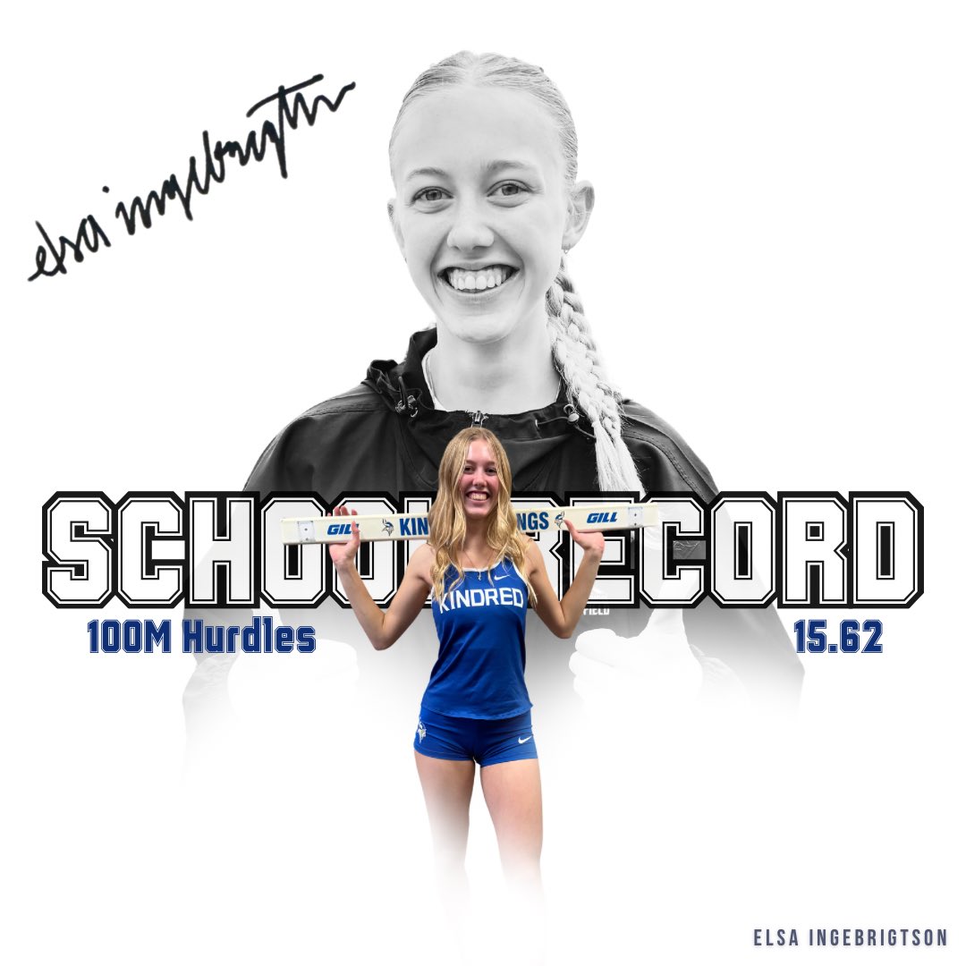 ‼️SCHOOL RECORD‼️
💥STATE QUALIFIER💥
🥈2nd PLACE🥈

Elsa broke her own school record in the 100m Hurdles that she set at state last year (15.65)! Keep it going Elsa! You rock! 

🏆100m Hurdles
🥈Elsa Ingebrigtson
⏱️15.62

#getonthebus