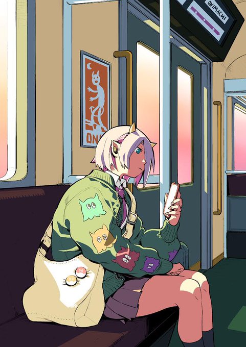 「鞄 電車内」のTwitter画像/イラスト(新着)