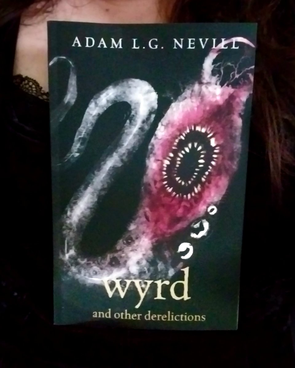 Curling up with Adam Nevill's 'wyrd and other derelictions', which just arrived from the UK.
