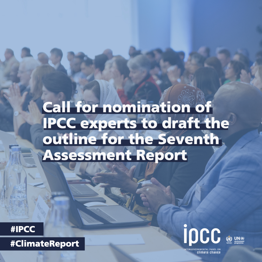 The @IPCC_CH is calling on its member governments and observer organizations to nominate experts to draft the outline of the Working Group contributions to #IPCC's Seventh Assessment Report. READ MORE ➡️ bit.ly/3UqKVJ1