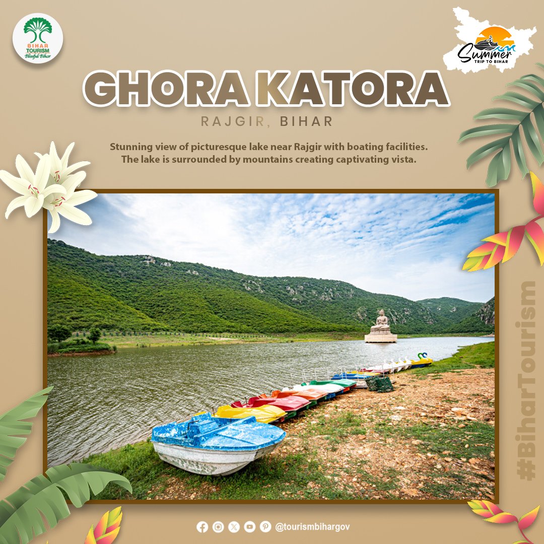 Ghora Katora is embraced by nature's beauty. This place has an ambience of tranquility & is one of the hidden gems of Bihar which cannot be missed to visit in this summer.
.
#Bihar #dekhoapnadesh #bihartourism #BlissfulBihar #explorebihar
#incredibleindia #mustvisit…