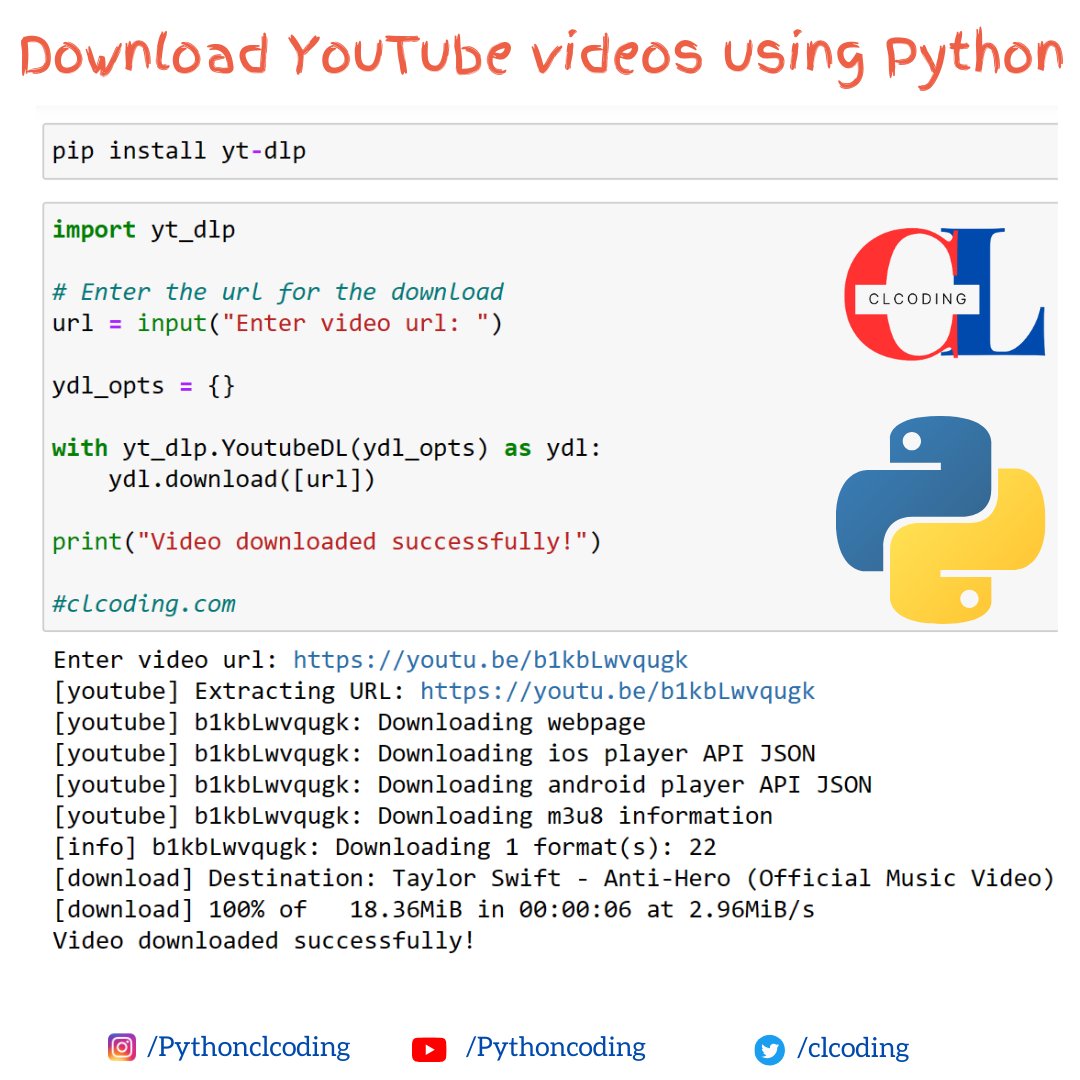 Download YouTube videos using Python