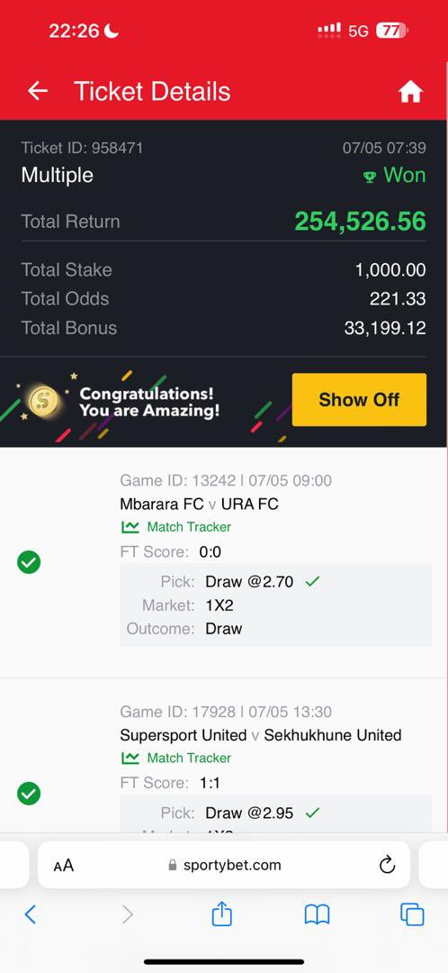 @officialmoore7 I won two games worth 1.5million naira in total 🏆