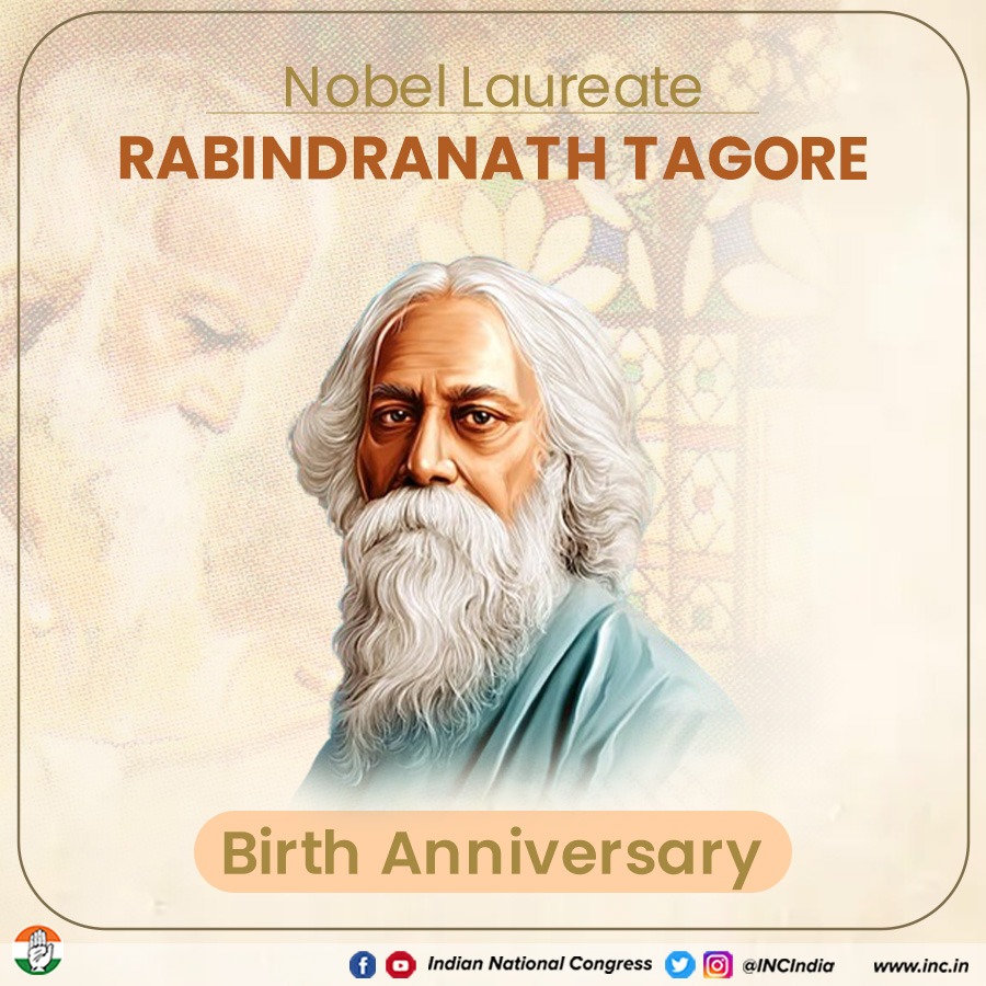 Rabindranath Tagore, the literary and spiritual patron, and 'Gurudev' for many gave the message of unity and freedom of thought. 

His words are even more relevant today as India's democracy is on the verge of a complete capture.

May his golden words continue to guide our path.