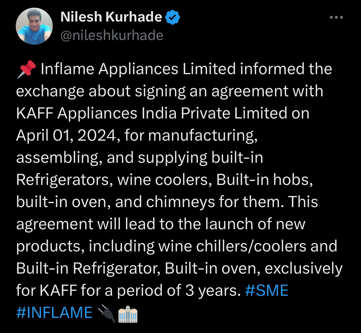 16. Inflame Appliances:
⚡️Business Model:
1. It is engaged in manufacturing of Electrical Chimneys/Range Hoods, Built-in Gas Hobs & LPG Gas Stove/Cooktops(Metal & Glass Cooktops),etc for their brand as well as for its clients like Sunflame,hindware & KAFF,etc(see pic👇). 17/n