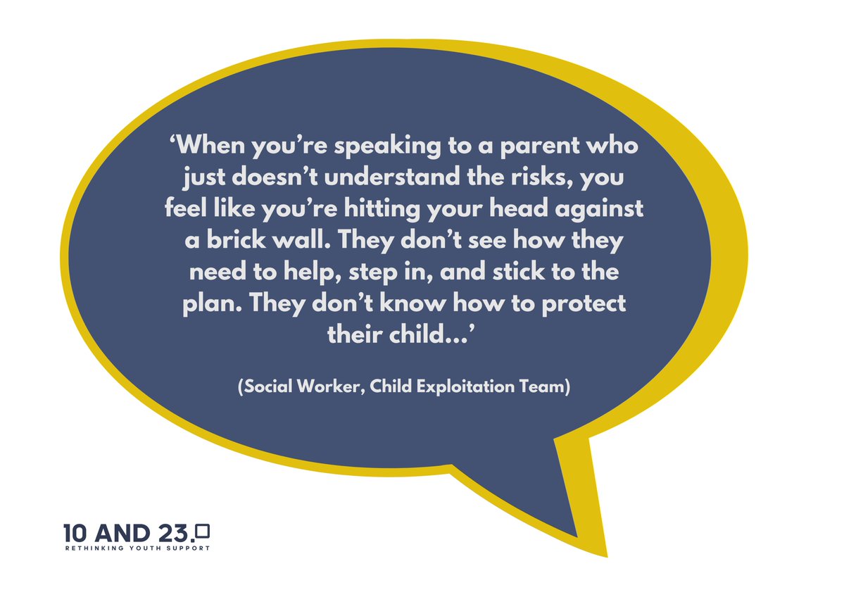 The quote below is from my PhD thesis. Register for mine & @bespaceaware's online training on June 6th to learn more about working collaboratively with parents in the context of child exploitation. #parentsmakethedifference #CCE Link 👇eventbrite.co.uk/e/joint-worksh…