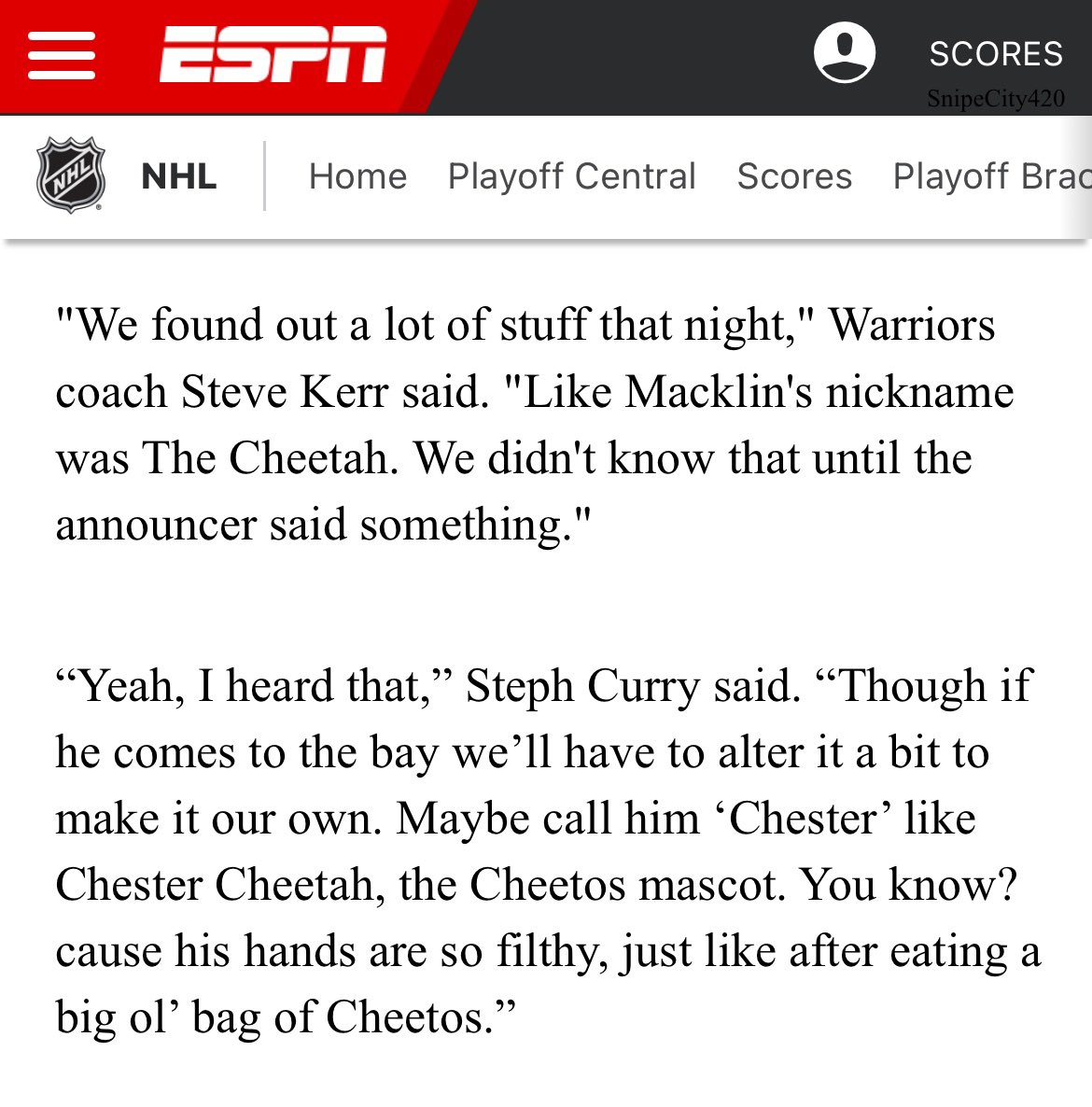 SnipeCity420's tweet image. Not a lot of #SJSharks fans know this, but Macklin Celebrini’s nickname is actually “Chester”. 

#SJSharks #DubNation