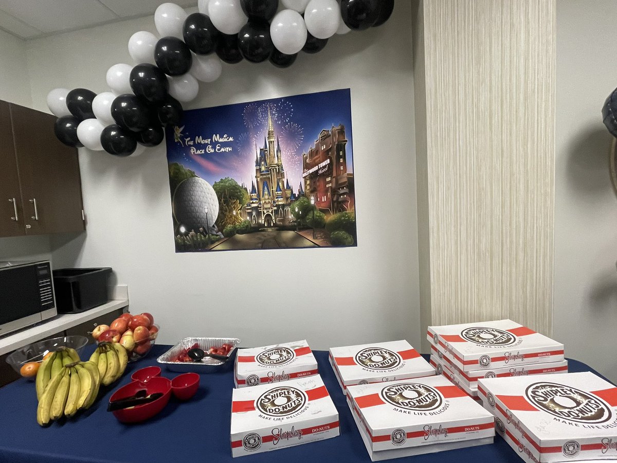 HumbleISD_GE's tweet photo. We’re FROZEN❄️ w/ excitement for Day 2 of the Disney themed Teacher Appreciation Week! @travelin_toms coffee &amp; yummy donuts were a hit. @GrovesPto thanks for keeping the happiness coming!✨@HUMBLEISD @Christy_Erb @StephanieRDavi1 https://t.co/qxff5iSDiz