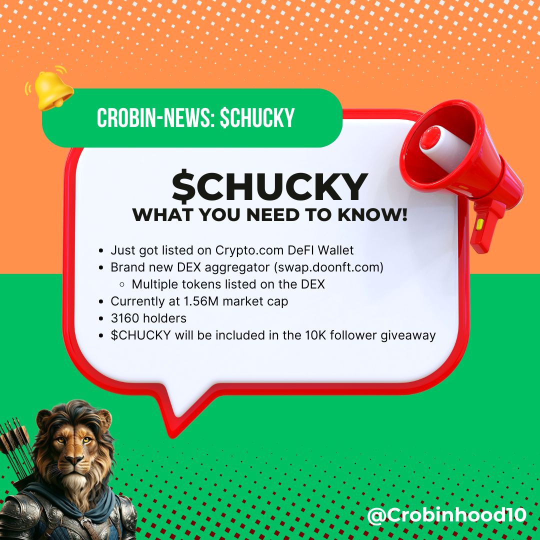 #CrobinNews $Chucky @TheDooNFT