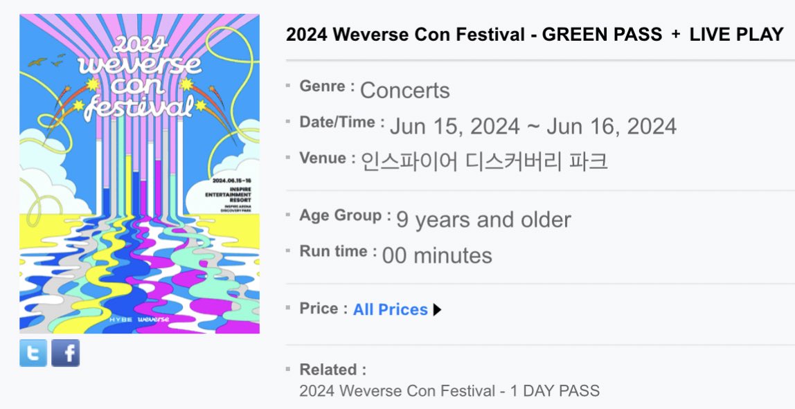 รอบคอนออนไลน์ 2024 Weverse Con Festival ที่ PLAVE ขึ้นไลน์อัพวันที่ 16/06 💙💜💗❤️🖤
ราคาตั๋วชมไลฟ์ 19,800 ₩ (530฿)
เปิดขายบัตรLIVE PLAVE: 17/05
ช่องทางขายบัตร: Interpark(kr/global)
🔗 globalinterpark.com/product/240028…