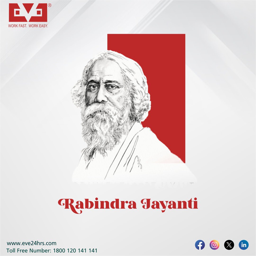 Celebrating literature, art and discernment social reform of Rabindra Tagore today!! 
#rabindratagorejayanti #eve24hrs #socialreform #literature #art