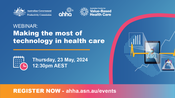 Join us at our upcoming VBHC webinar where Commissioner Catherine de Fontenay from the Productivity Commission will discusses the full findings of their latest report, in conversation with a panel of healthcare leaders and digital health experts. ow.ly/KjmW50Rz78M