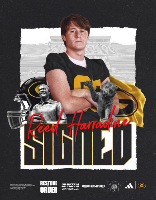 Reed Harradine (Kicker) transfer from Alabama has committed to Grambling