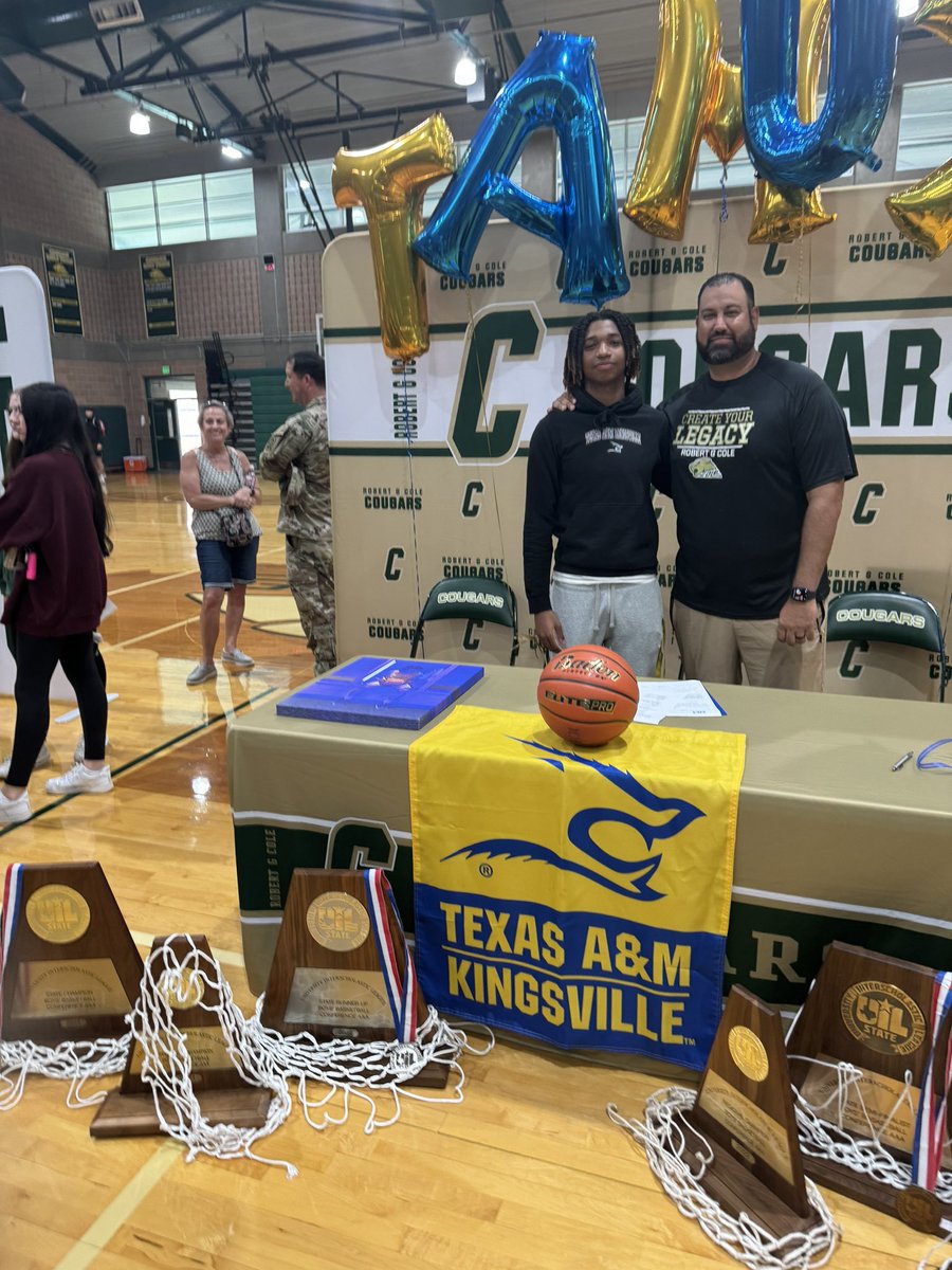 So proud of this young man and I can’t wait to see what he does at Texas A&M Kingsville. Your work ethic, leadership and basketball skills are second to none. Can’t wait to watch you play next year. James you’ve left a lasting legacy at cole. @CoachNorman1 @DrGbates @DrJCerna