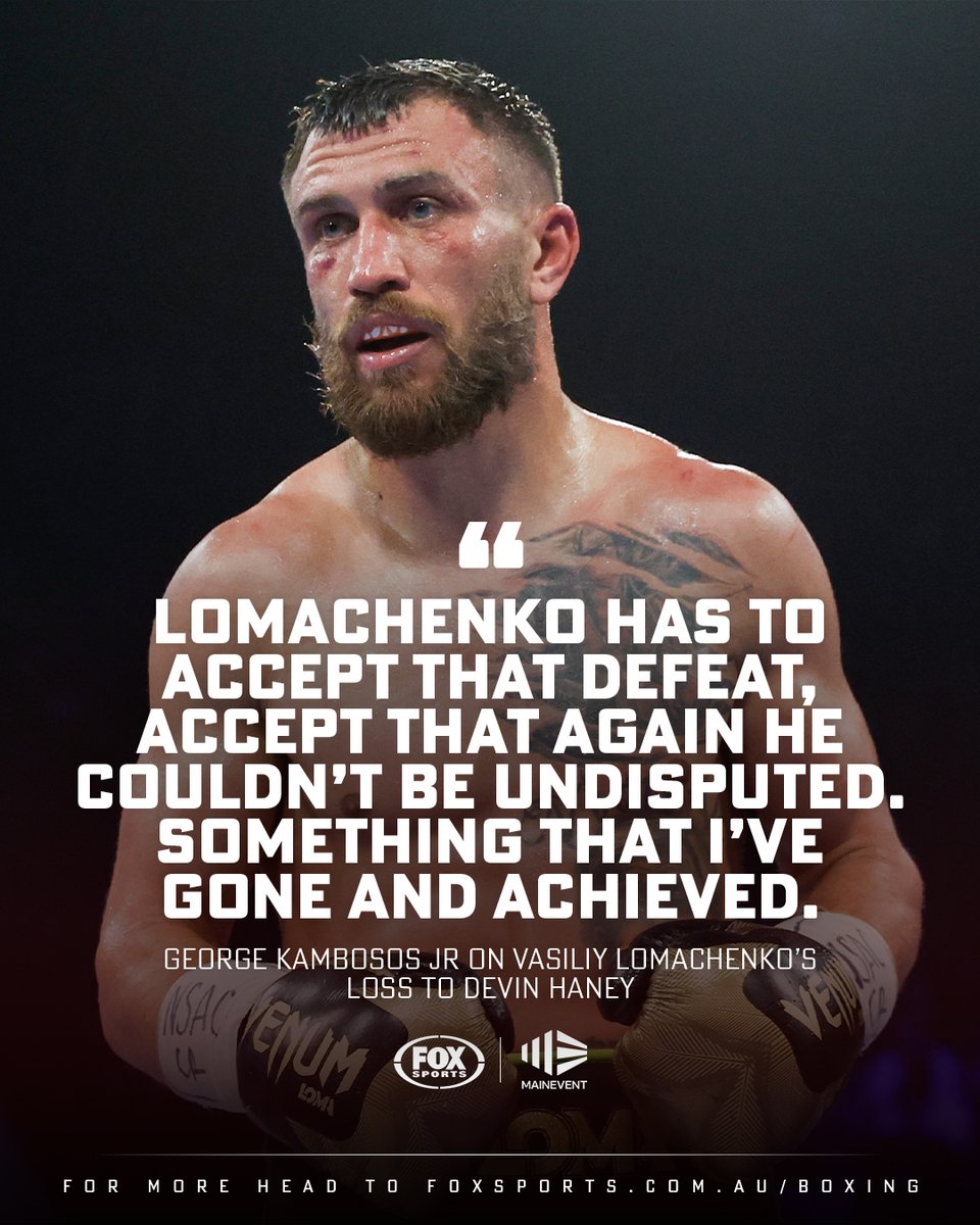 Kambosos isn't having Lomachenko's claims he got robbed against Devin Haney last year 😳 MORE 👉 bit.ly/4bskoSr