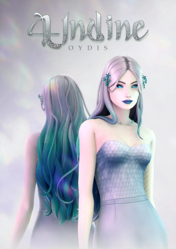 A popular choice among the crowd is this Undine Hair by Oydis! An elegant hairstyle that comes with 2 versions and 2 hair lengths to choose from. ♥ #TheSims4 #Sims4cc