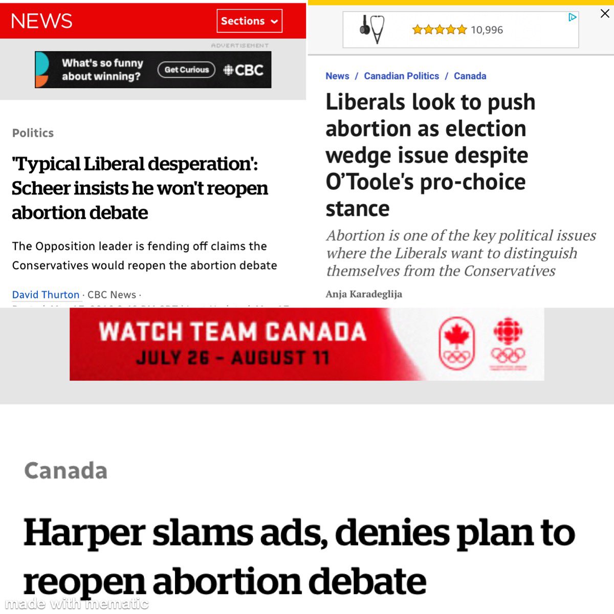 The Liberals have been using abortion as a wedge issue for decades and they still think people will fall for it. It generally comes out in desperate times.