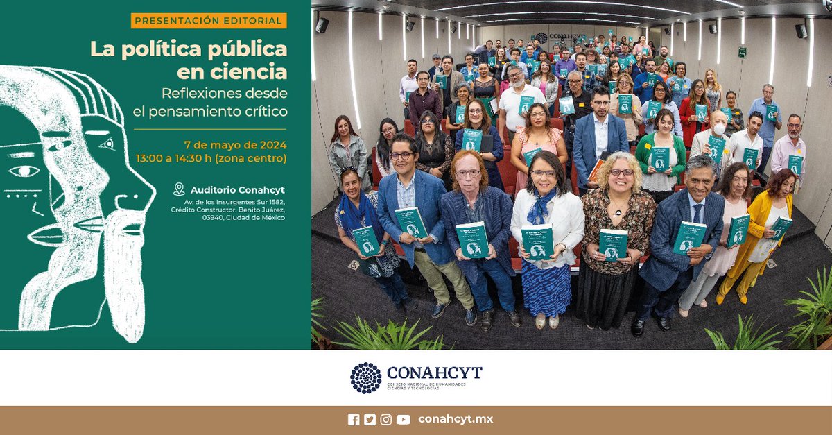 En el marco del 1er año de la promulgación de la #LeyGeneralHCTI, fue un gran gusto presentar el libro “La política pública en ciencia. Reflexiones desde el pensamiento crítico”, un testimonio de la transformación profunda del sector de HCTI en México encabezado por el #Conahcyt.