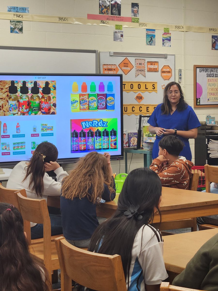 Our 4th & 5th graders learned about the effects of e-cigarettes and vaping today at a presentation called 'Dark Vapor,' presented by a 3rd year intern from KU Medical Center. @KUMedCenter #IrvingShines #ShineBright #wpsproud