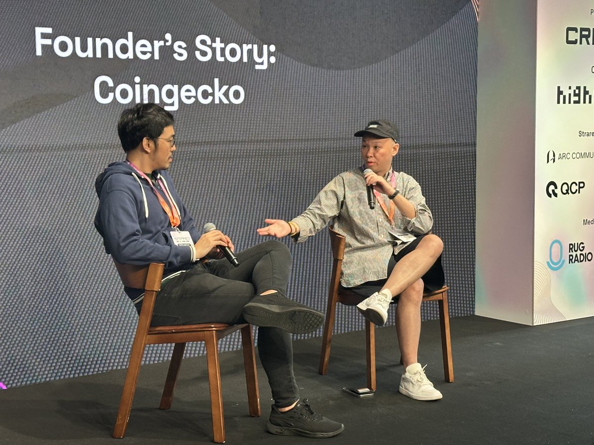 Not an every-event thing… Founder’s Story: @coingecko at @forkedconf @tmlee @GabeWithTheHat @arcthecommunity