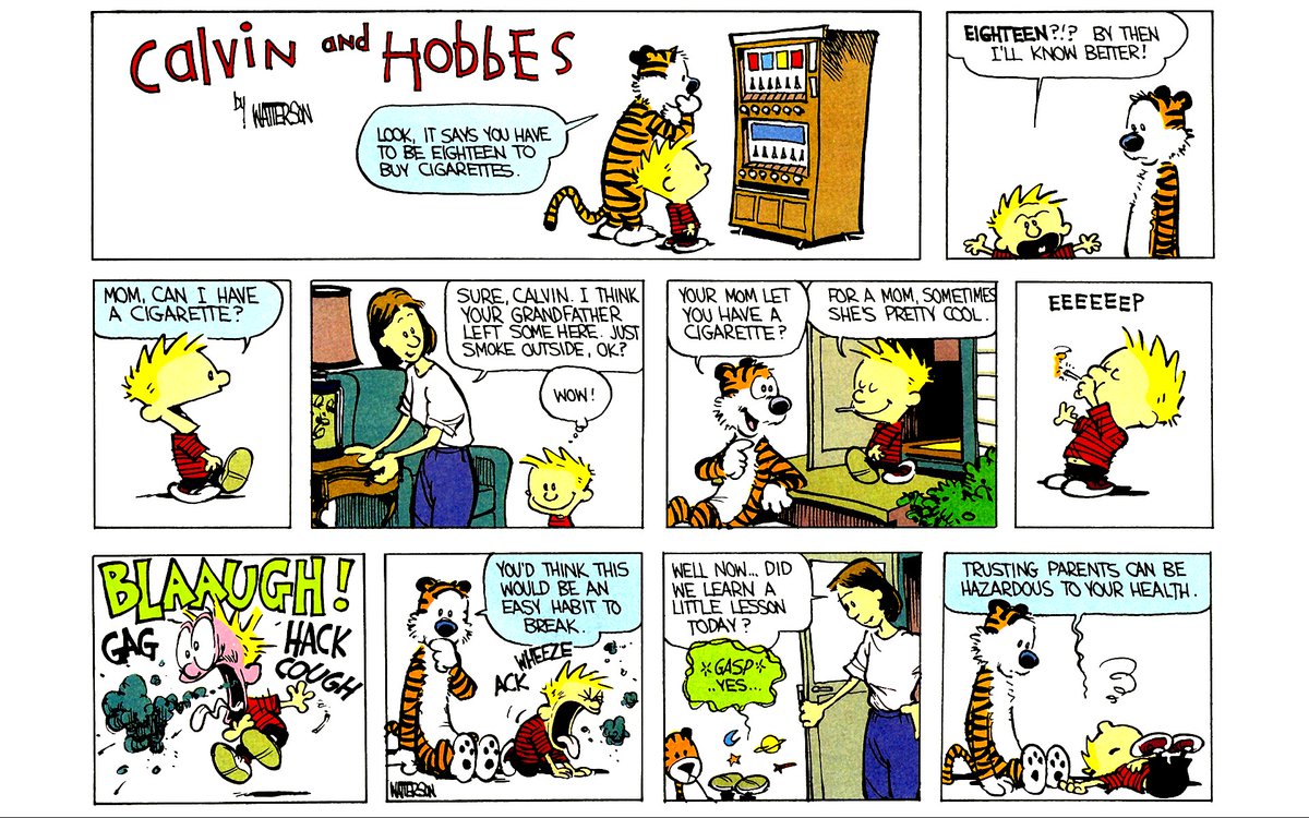 Trusting parents can be hazardous to your health.
📖Calvin and Hobbes - Bill Watterson
#comics #funny
